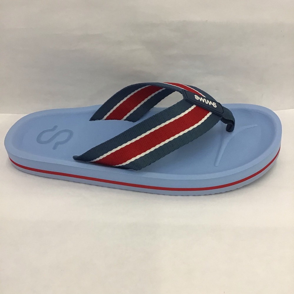 Mens Flip Flops Swims Capri Flips in Spray Blue Size 7